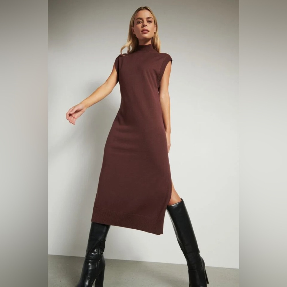 Dynamite Turtleneck Sleeveless Sweater Dress